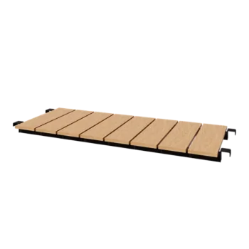 Jeklena klop - 130 x 44,3 cm - RAL9005 mat (črna)