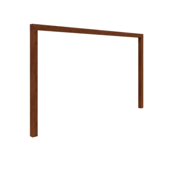Corten jeklena pergola - Raven - 400 x 230 cm - Brez betonskega podstavka