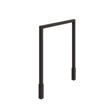 Jeklena pergola - Raven - 250 x 230 cm - RAL7016 mat (antracitno siva) - Z betonskim podstavkom