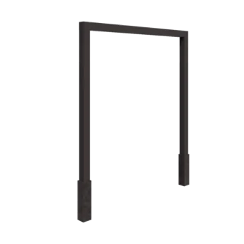 Jeklena pergola - Raven - 250 x 230 cm - Druga RAL barva - Z betonskim podstavkom
