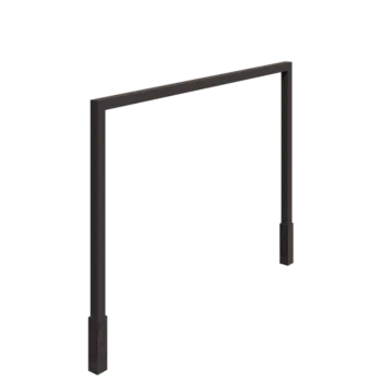 Jeklena pergola - Raven - 400 x 230 cm - RAL7016 mat (antracitno siva) - Z betonskim podstavkom