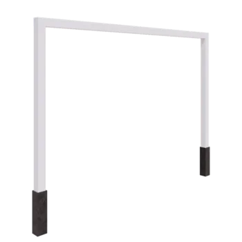 Jeklena pergola - Raven - 400 x 230 cm - RAL9010 mat (bela) - Z betonskim podstavkom
