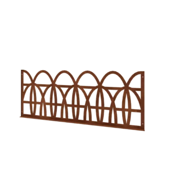 Corten jeklena okrasna ograja T - Panel - 149 x 3 x 60 cm