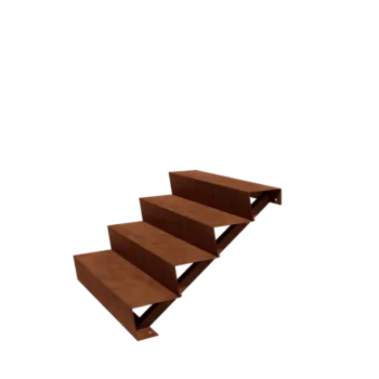 Corten jeklene vrtne stopnice - 4-stopnja - 96 x 100 x 68 cm