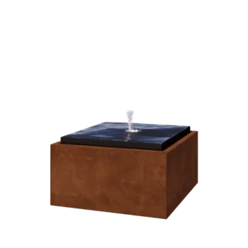 Corten jeklena fontana - Orin - 80 x 80 x 40 cm - Brez LED-osvetlitve