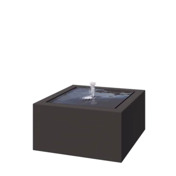 Aluminijasta fontana - Lyra - 80 x 80 x 40 cm - Druga RAL barva - Z LED osvetlitvijo