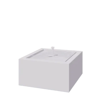 Aluminijasta fontana - Lyra - 80 x 80 x 40 cm - RAL9010 mat (bela) - Z LED osvetlitvijo